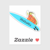 Sticker Naughty Squirrel #2098 Surfing (Feuille)