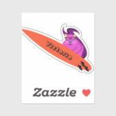 Sticker Naughty Squirrel #2100 Surfing (Feuille)