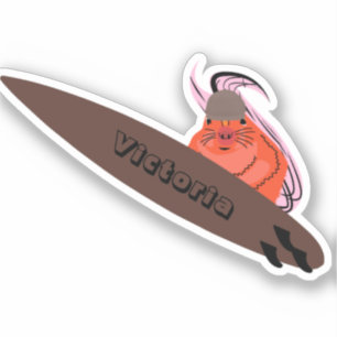 Sticker Naughty Squirrel #2110 Surfing