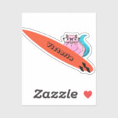 Sticker Naughty Squirrel #2118 Surfing (Feuille)