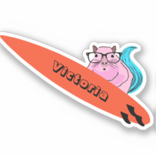 Sticker Naughty Squirrel #2118 Surfing