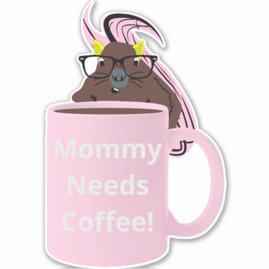 Sticker Naughty Squirrel #211 Coffee Cup (Devant)