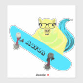 Sticker Naughty Squirrel #215 Skateboard (Feuille)