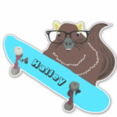 Sticker Naughty Squirrel #218 Hailey Skateboard (Devant)