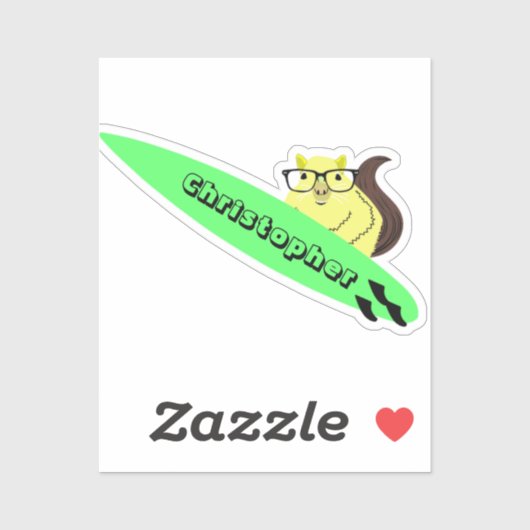 Sticker Naughty Squirrel #219 Surf (Feuille)