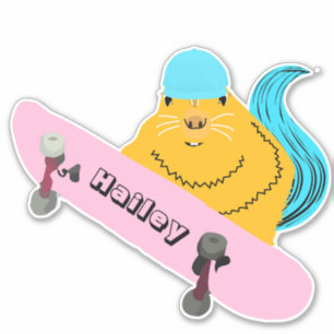 Sticker Naughty Squirrel #220 Hailey Skateboard