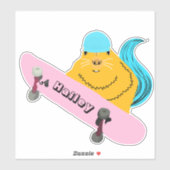 Sticker Naughty Squirrel #220 Hailey Skateboard (Feuille)