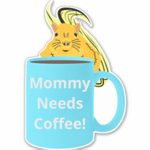 Sticker Naughty Squirrel #222 Coffee Cup