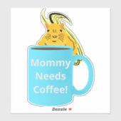 Sticker Naughty Squirrel #222 Coffee Cup (Feuille)