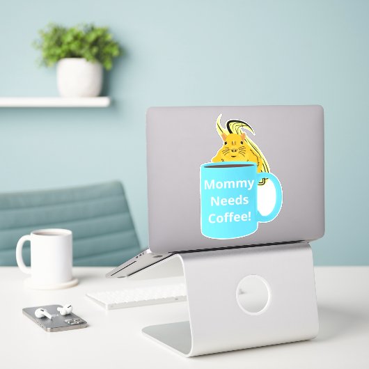 Sticker Naughty Squirrel #222 Coffee Cup (Ordinateur portable sur le bureau)
