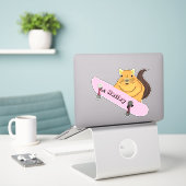 Sticker Naughty Squirrel #223 Hailey Skateboard (Ordinateur portable sur le bureau)