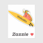 Sticker Naughty Squirrel #2310 Surfing (Feuille)