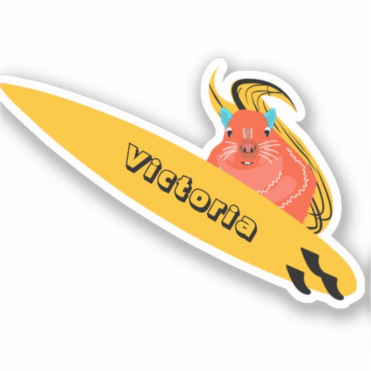 Sticker Naughty Squirrel #2310 Surfing (Recto)