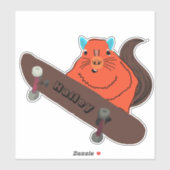 Sticker Naughty Squirrel #232 Hailey Skateboard (Feuille)