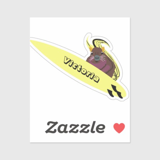 Sticker Naughty Squirrel #2340 Surf (Feuille)