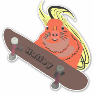 Sticker Naughty Squirrel #241 Hailey Skateboard