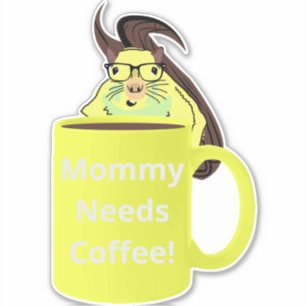 Sticker Naughty Squirrel #250 Coffee Cup