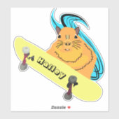 Sticker Naughty Squirrel #263 Hailey Skateboard (Feuille)