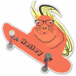 Sticker Naughty Squirrel #265 Hailey Skateboard