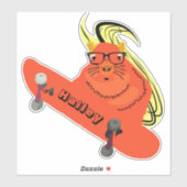 Sticker Naughty Squirrel #265 Hailey Skateboard (Feuille)