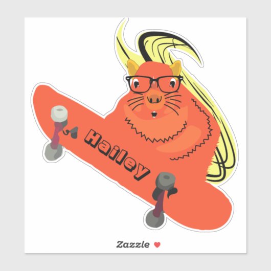Sticker Naughty Squirrel #265 Hailey Skateboard (Feuille)