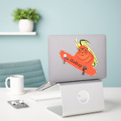 Sticker Naughty Squirrel #265 Hailey Skateboard (Ordinateur portable sur le bureau)