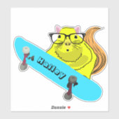 Sticker Naughty Squirrel #268 Hailey Skateboard (Feuille)