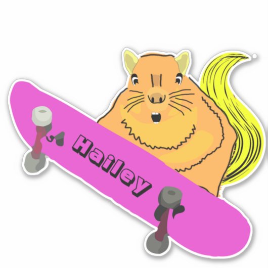 Sticker Naughty Squirrel #269 Hailey Skateboard (Devant)