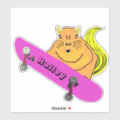 Sticker Naughty Squirrel #269 Hailey Skateboard (Feuille)