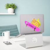 Sticker Naughty Squirrel #269 Hailey Skateboard (Ordinateur portable sur le bureau)