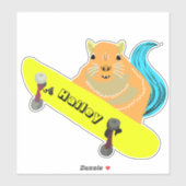 Sticker Naughty Squirrel #273 Hailey Skateboard (Feuille)