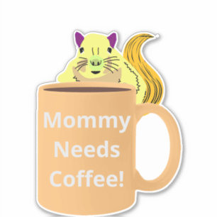 Sticker Naughty Squirrel #275 Coffee Cup