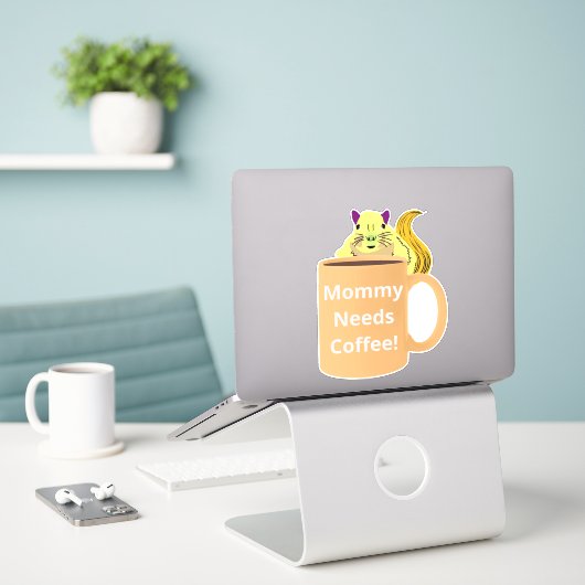Sticker Naughty Squirrel #275 Coffee Cup (Ordinateur portable sur le bureau)