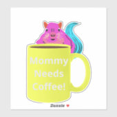 Sticker Naughty Squirrel #279 Coffee Cup (Feuille)