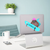 Sticker Naughty Squirrel #282 Hailey Skateboard (Ordinateur portable sur le bureau)