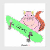 Sticker Naughty Squirrel #283 Brett Skateboard (Feuille)