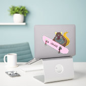 Sticker Naughty Squirrel #291 Brett Skateboard (Ordinateur portable sur le bureau)