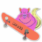 Sticker Naughty Squirrel #298 Brett Skateboard (Devant)