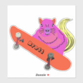 Sticker Naughty Squirrel #298 Brett Skateboard (Feuille)