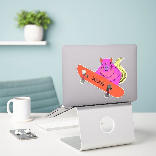 Sticker Naughty Squirrel #298 Brett Skateboard (Ordinateur portable sur le bureau)