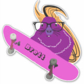 Sticker Naughty Squirrel #300 Brett Skateboard (Devant)