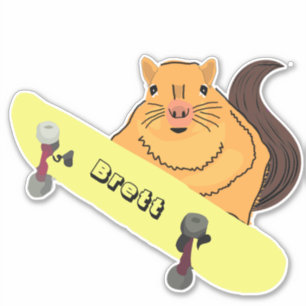 Sticker Naughty Squirrel #307 Brett Skateboard