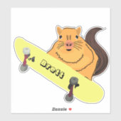 Sticker Naughty Squirrel #307 Brett Skateboard (Feuille)