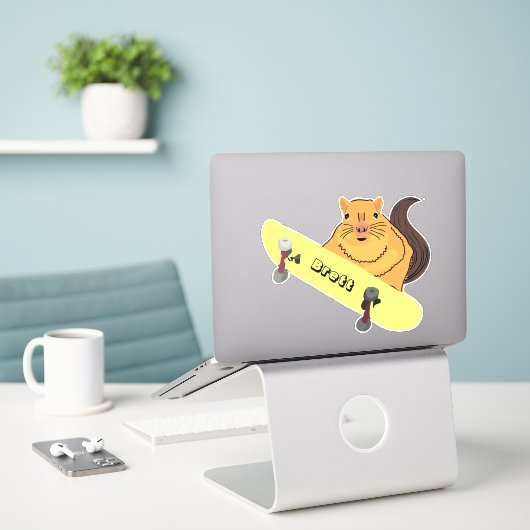 Sticker Naughty Squirrel #307 Brett Skateboard (Ordinateur portable sur le bureau)