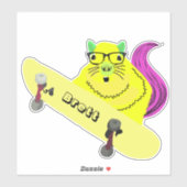 Sticker Naughty Squirrel #312 Brett Skateboard (Feuille)