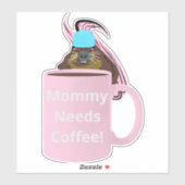 Sticker Naughty Squirrel #342 Coffee Cup (Feuille)