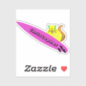 Sticker Naughty Squirrel #350 Surfing (Feuille)