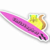 Sticker Naughty Squirrel #350 Surfing (Recto)