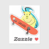 Sticker Naughty Squirrel #352 Brett Skateboard (Feuille)