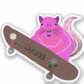 Sticker Naughty Squirrel #367 Brett Skateboard (Recto)